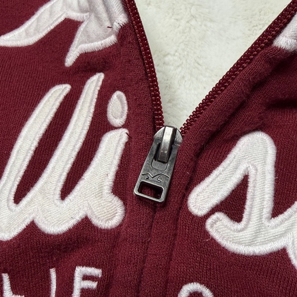 Hollister Burgundy Zip-Up Hoodie - Picture 9 of 11